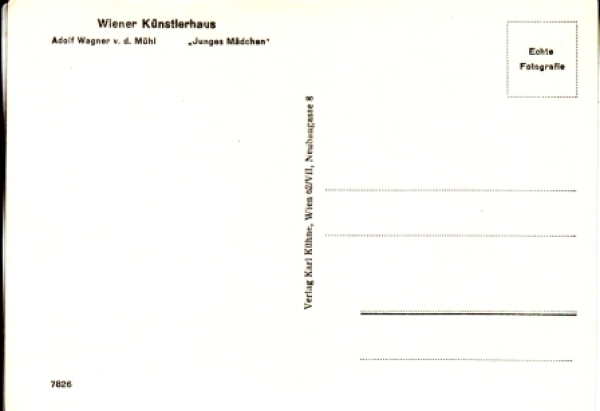 Adolf Wagner v. d. Mühl - Mladá dívka xxxx 95 006 A ** - Dům umělců Vídeň